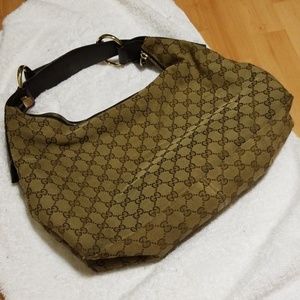 Gucci monogram gold Hobo purse